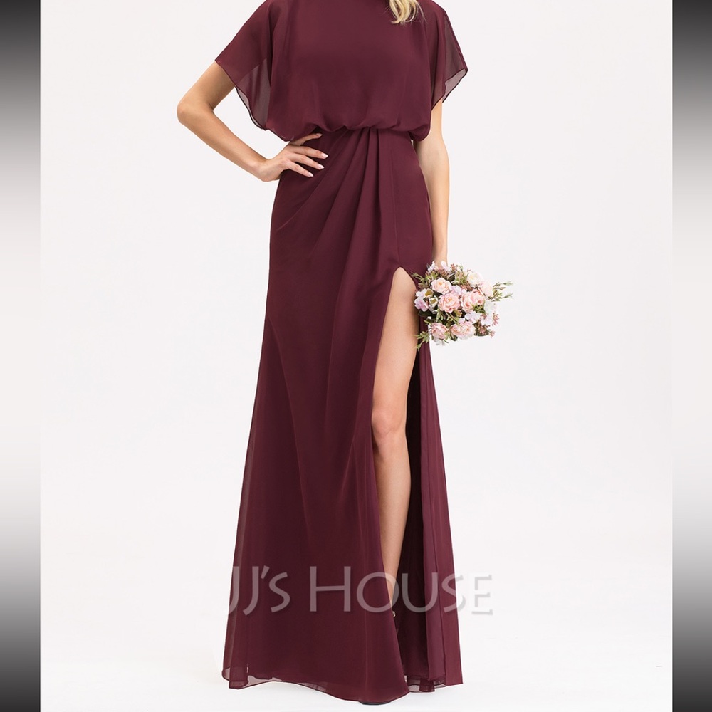 NWT JJ’s House Cabernet bridesmaid dress sheath column size 4